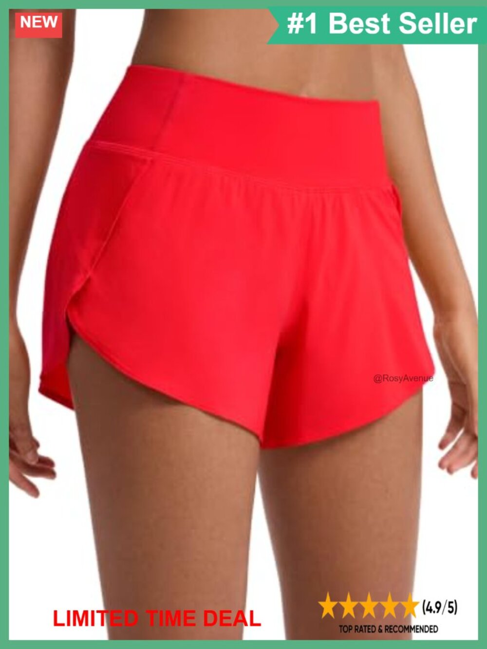 Mid Rise Running Shorts 4 Inch Slim Fit Dolphin Shorts with Mesh Liner